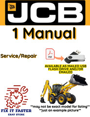 JCB CX MIDI BACKHOE LOADER SERVICE REPAIR SHOP MANUAL PDF USB