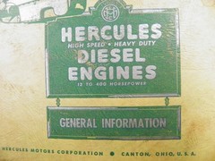 HERCULES DIESEL ENGINE GENERAL INFORMATION BOOK 12-400 HP