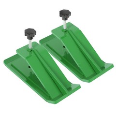 2 Green Steel Tractor Bucket Ski Edge Tamer For Skid Protector Snow Leaf Removal