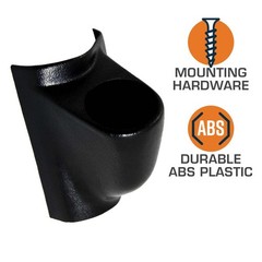 GlowShift Universal Fitment Black Single Pillar Gauge Pod Holder – Fits Any M…