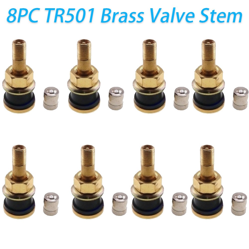 8PCS TR501 Brass valve stem for skid steer wheel/rim truck trailer tubeless NEW