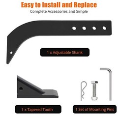 18” Box Blade Shank Scarifier Shanks Teeth 4 Holes Box Scraper Shank 1/5/6pcs