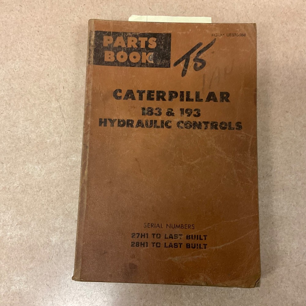 CAT Caterpillar 183 193 PARTS BOOK MANUAL HYDRAULIC CONTROLS D8H D9G sn 27H 28H