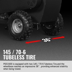 MechMaxx 5 inch 420cc 15hp Gas Powered Drum Wood Chipper With Towbar, PGS1500