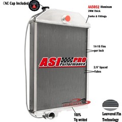 ASI 4 Row 70mm Aluminum Radiator For Tractor John Deere 4440 AR79501 RE21897