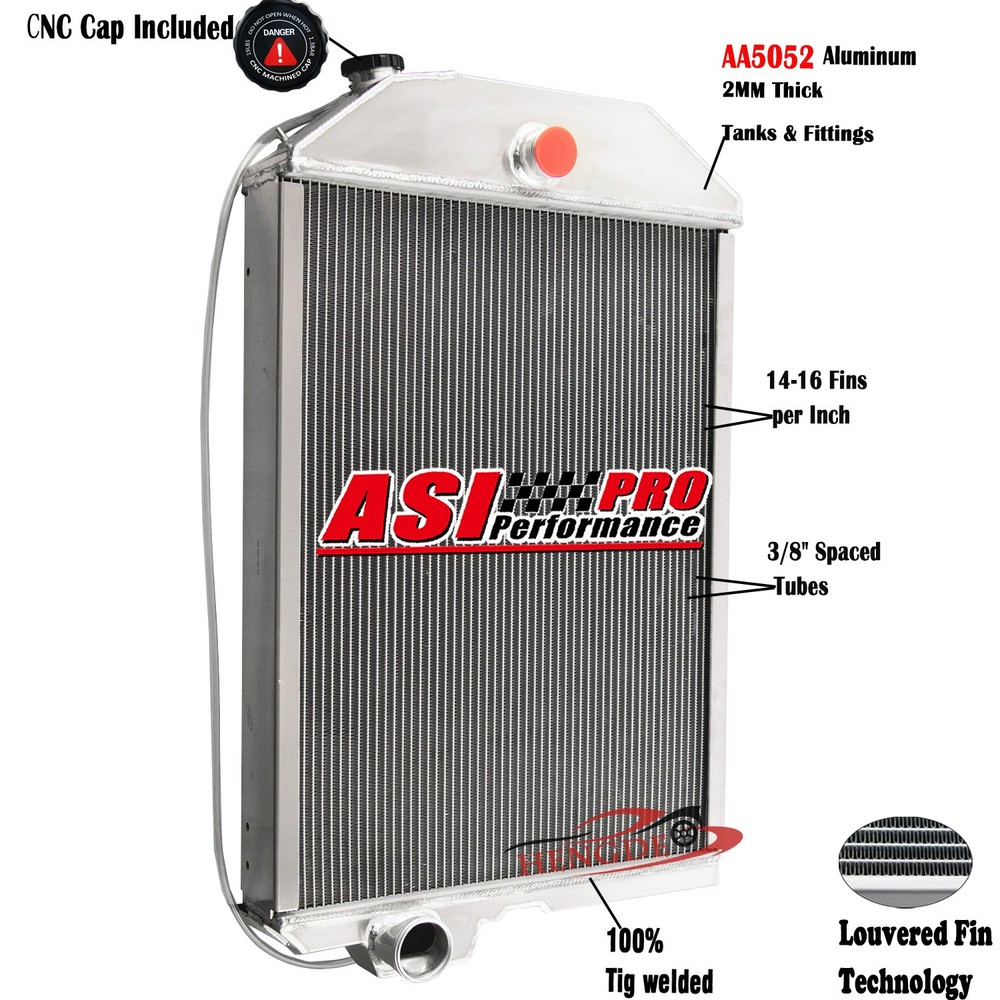 ASI 4 Row 70mm Aluminum Radiator For Tractor John Deere 4440 AR79501 RE21897