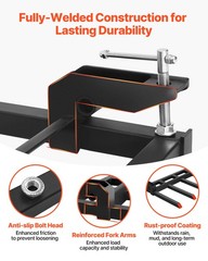 VEVOR 68.5″ Clamp on Debris Forks for Buckets 4560lb Load Heavy Duty Pallet Fork
