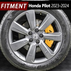 Yellow w Black Characters Aluminum Brake Caliper Covers Honda Pilot 23-25 F/R