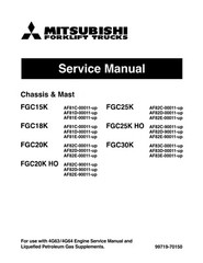 Mitsubishi Forklift FGC 4G63 4G64 6G72 LP / GAS SERVICE REPAIR SHOP MANUAL CD