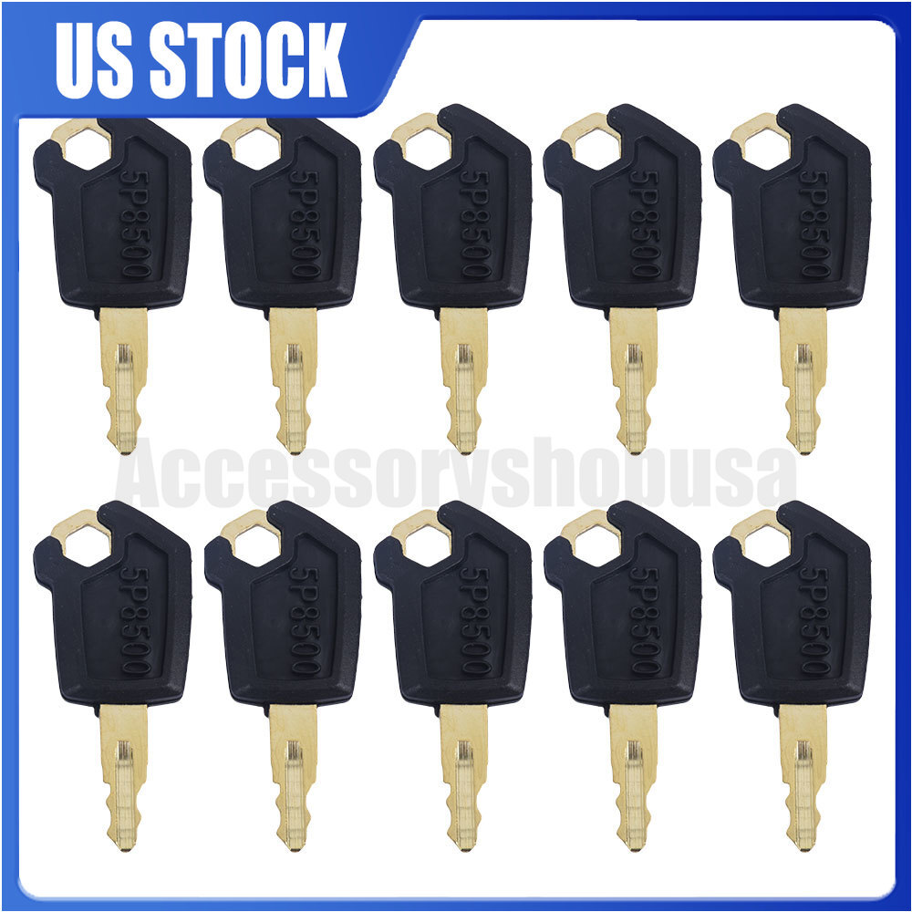 10Pack Ignition Keys For Style Caterpillar CAT Heavy Equipment 5P8500