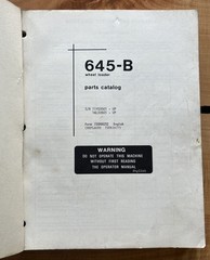 FIAT-ALLIS 645-B Wheel Loader Parts Catalog 73066212 English