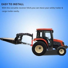 Tractor 2″ Receiver Trailer Hitch Drawbar Gooseneck 3 Point Hay Bale Attachment