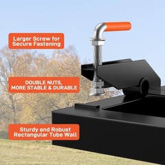 Clamp On Debris Forks to 48 in Bucket,2500 LBS Heavy Duty Pallet Forks,5 Fork