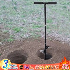 Manual Garden Hole Digging Drill Bit, T-shaped Hand Drill Auger Post Hole Digger