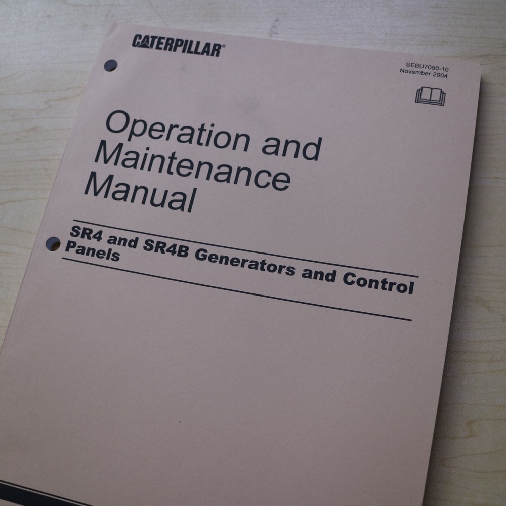 CATERPILLAR SR4 SR4B GENERATOR CONTROL PANEL Owner Operation Maintenance Manual