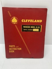 Cleveland JS36 Trencher Parts Catalog & Owner Operator Instruction Manual 305314