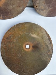 Vintage Set Of 4 Farm Implement Disc Plow Blade