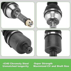 Rear Left Right CV Axle Drive Shaft & Bearings for Polaris Ranger 800 Crew 20…