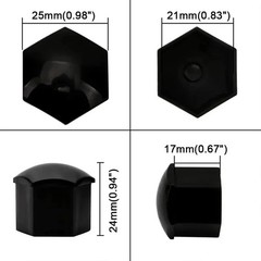 20Pcs Car Wheel Lug Nut 17/19/21mm Bolt Cover Protect Hub Screw Cap