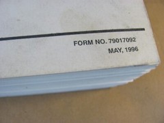 Gleaner N7 Combine Parts Catalog Manual Book 79017092 ~ Preowned