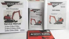 Scat Trak 216S / 218SV Mini Excavator Manual Set