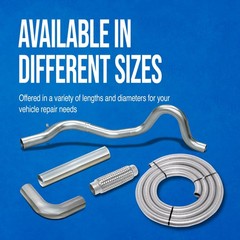 Walker 41726 Exhaust Pipe 3″ Inlet (ID) 1 Count (Pack of 1), Aluminized Steel