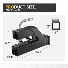 2” Trailer Hitch Receiver For Forklift Bucket & Tractor Bucket,2200 LBS,Bolt On