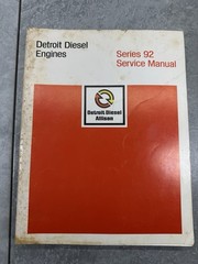 Detroit Diesel Engines Series 92 Service Manual; ALLISON 1975 Book and Diagrams