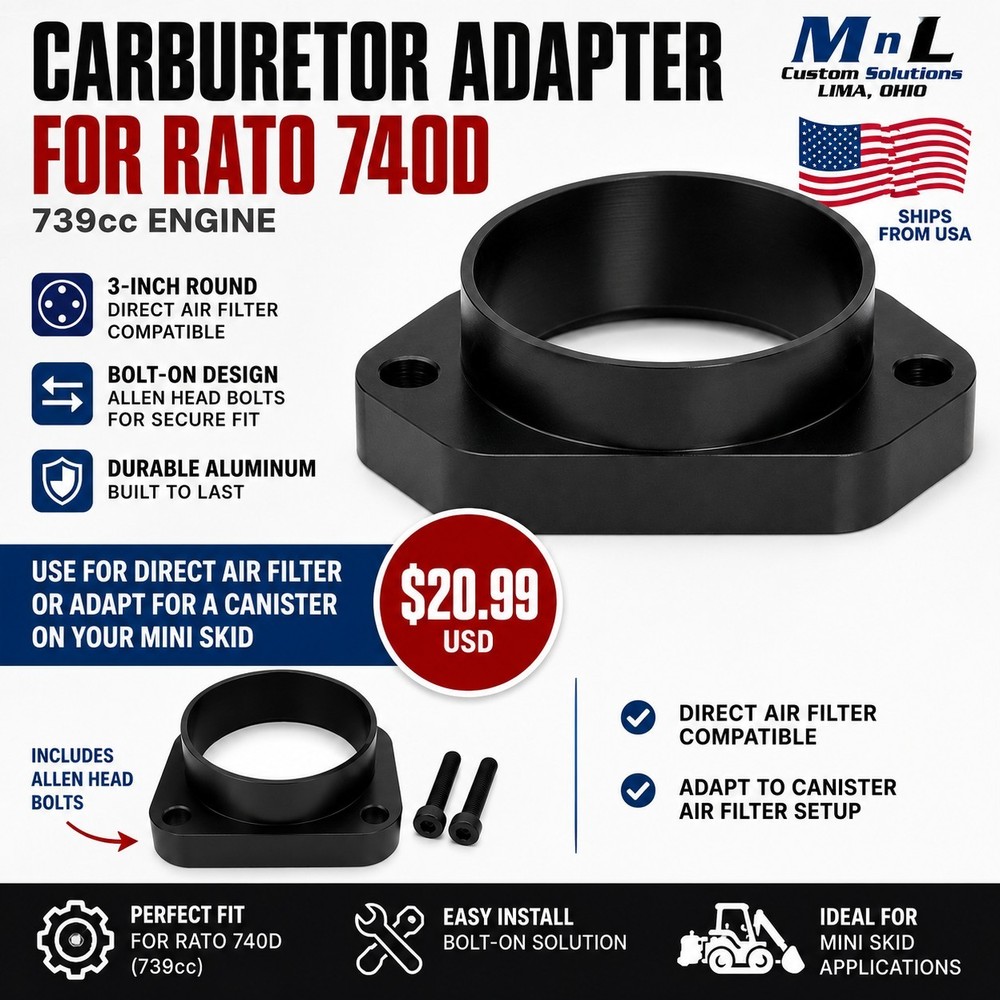 Rato 739cc Engine Air Filter Adapter To 3″