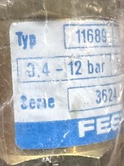 Festo 11689 Brass Check Valve 5.8-174 PSI
