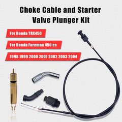 Choke Cable and Starter Valve Plunger Kit Compatible with Honda TRX450 Foreman 4