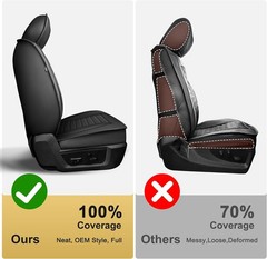 For Toyota Tacoma 2005-2023 Double Row Cab Truck Seat Covers Artificial Leather