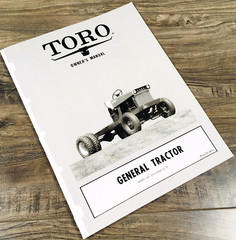Toro General Tractor Operators Manual 37014 Sn. 90001 and Up Owners Maintenance