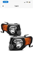 Headlight Pair Black Housing Fits 2008-2012 Ford Escape Left Right