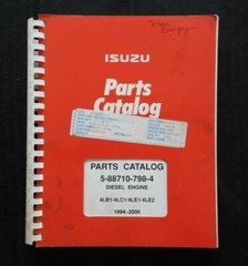 1994-2000 ISUZU 4LB1 4LC4 4LE1 4LE2 DIESEL ENGINE PARTS CATALOG MANUAL VERY GOOD