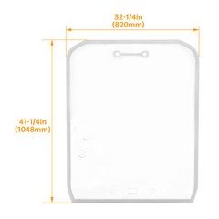 Track Loader Door Glass For Kubota Skidsteer SVL65 SVL75 SVL90 SVL95 SVL97