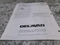 Delavan Ag Pumps Installation &Operation Manual For 4-, 5-, 7-, & 8- Roller Pump