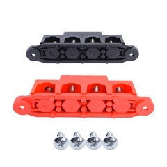 Red & Black 5/16″ 4 Stud Power and Ground Distribution Block with Cover