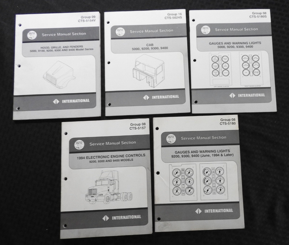 INTERNATIONAL NAVISTAR 9200 9300 9400 Semi Truck Tractor Service Manuals