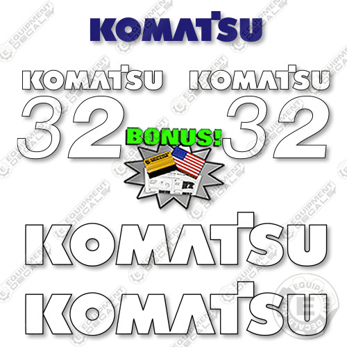 Fits Komatsu FG32HST-16 Decal Kit Forklift Decals – 7 YEAR OUTDOOR 3M VINYL!
