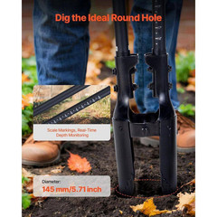0.12 Cu. Ft. Steel Post Hole Digger with Fiberglass Handles