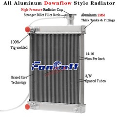 3-Row Aluminum Radiator Fit For Lincoln Welder Miscellaneous Ranger 250D 305D