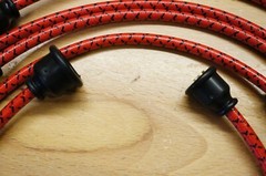 Farmall 706 Row Crow Crop Gas Red & Black Cloth Copper Spark Plug Wire Set IH