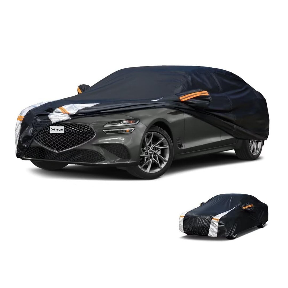 Sedan Car Cover Genesis G70 2019-2023 Waterproof Rain Snow Indoor Outdoor UV Sun