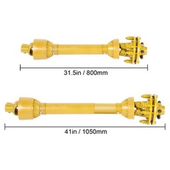 VEVOR PTO Shaft PTO Drive Shaft 1-3/8″x6 Spline w/Slip Clutch Yellow T4 31.5-41″
