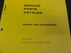 New Holland Model 1100 Windrower Service Parts Catalog Manual 5110015