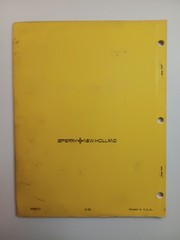 New Holland Model 852 Round Baler Service Parts Catalog Manual 1982