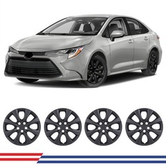 16 Inch Rim Covers Matte Black Set of 4 for 09-25 Toyota Corolla Hubcaps