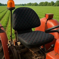 Universal Fit Tractor & Forklift Seat Cover – Comfortable Quilted Leather Design