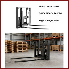 40 in Pallet Forklift Fork Mini Skid Steer Loader Attachment Free Shipping